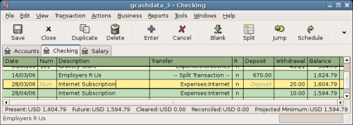 Scheduled transaction created transaction